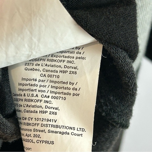 Joseph Ribkoff Black and Gray Waterfall 2 Piece Tank Top Cardigan Set Size 12 - Picture 9 of 13